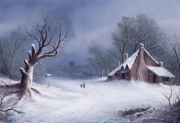 教会への道（ボード）